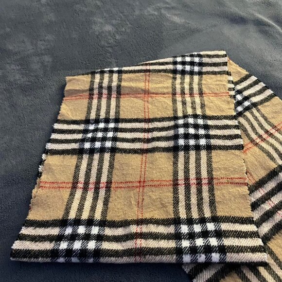 BURBERRY scarf beige nova check 100% lambswool authentic from London England - Picture 5 of 7